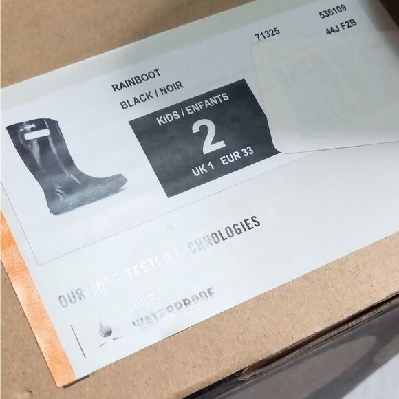 (S-4201) BOGS Unisex Kids' Rainboot Solid Lightweight Waterproof Boots Sz 2 - Picture 9 of 11